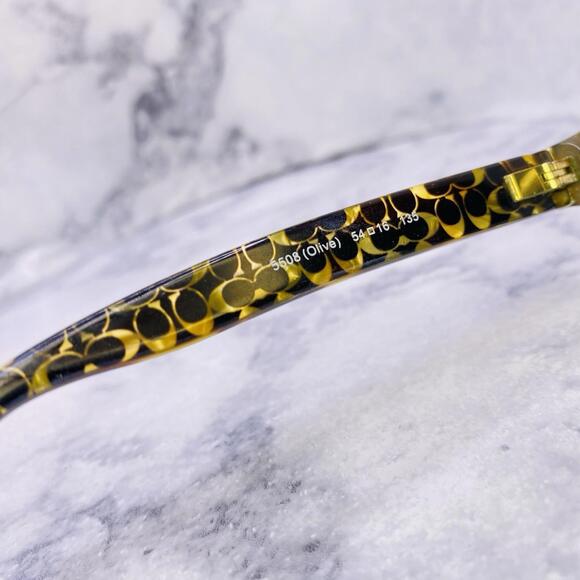 Coach Eyeglasses Sunglasses HC 6116 5508 Olive 54 [] 16 135 Tortoise Gold Olive - Picture 5 of 9